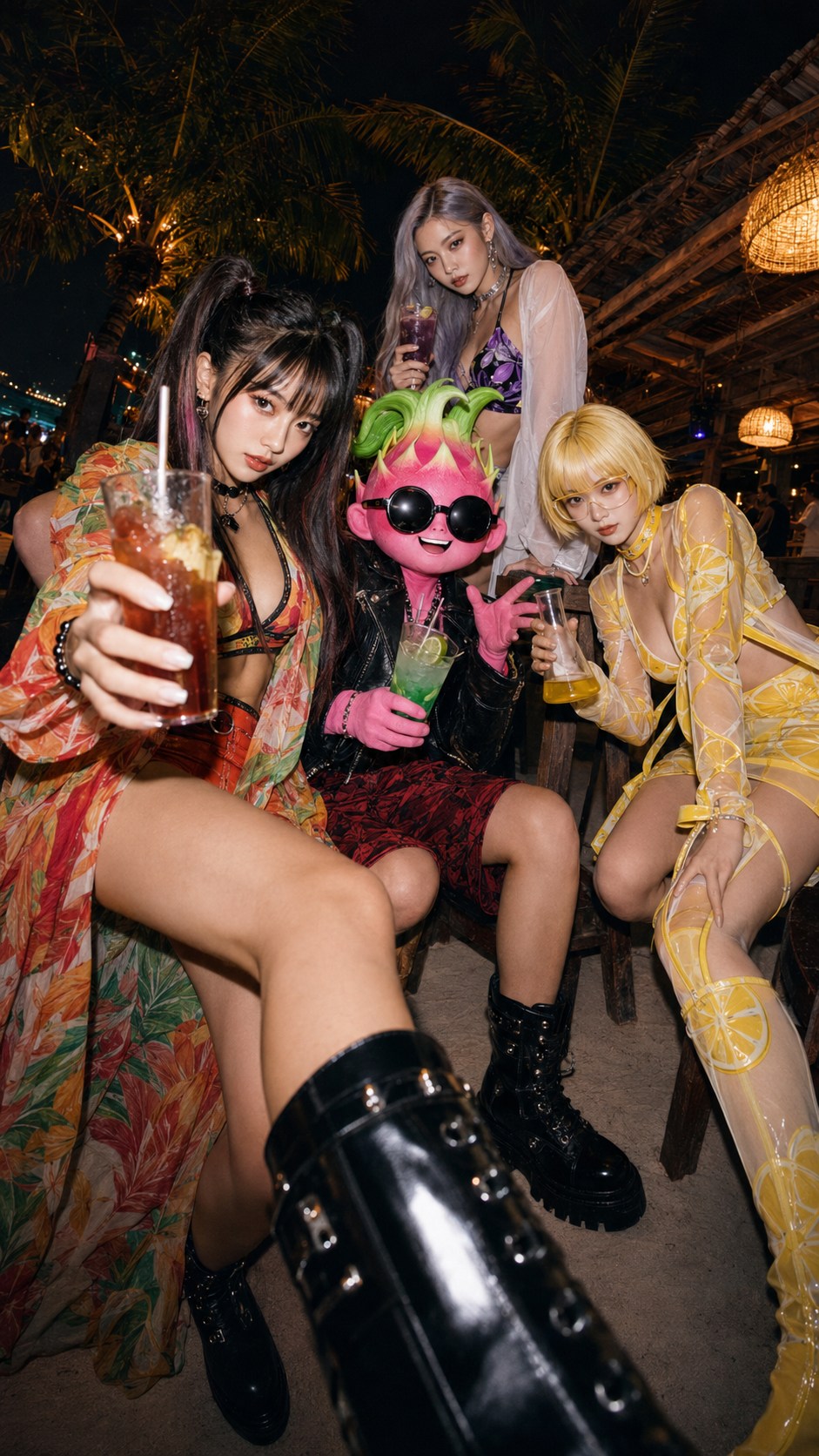 火龍哥與燃果女團地下偶像秀場合影
